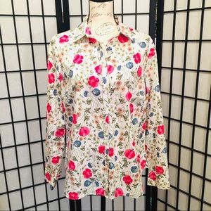 Talbots Floral Blouse Sz 14